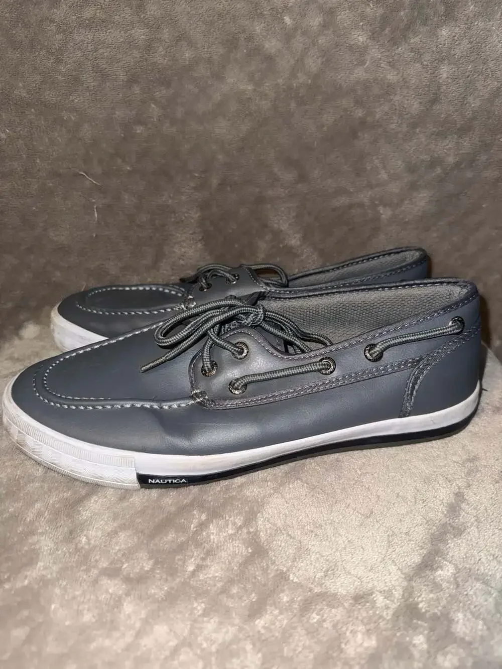 Nautica Spinnaker Men's Gray Boat Shoes Size 8